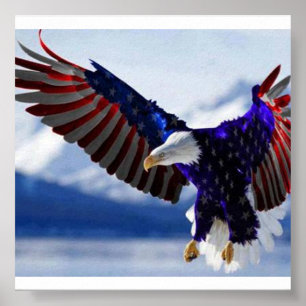 PÔSTER CARTAZ DE EAGLE DO AMERICANO