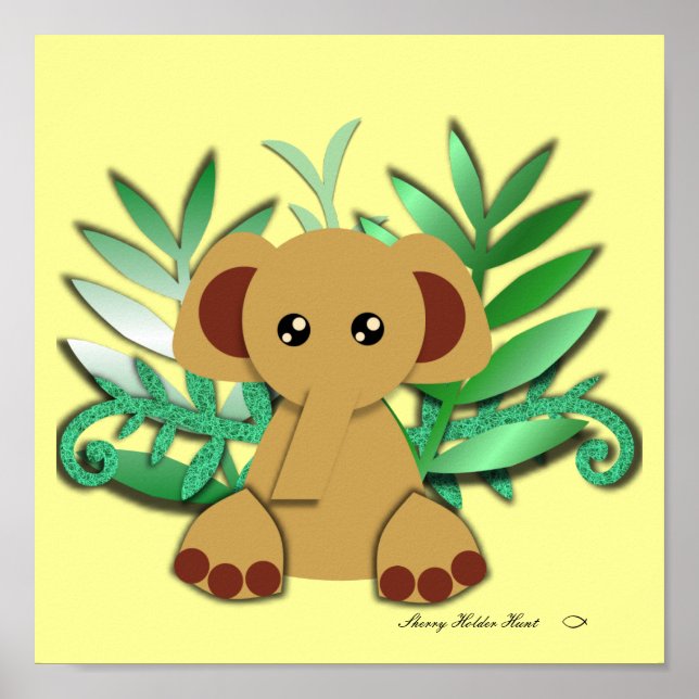 Poster Cartaz de Elefante (Frente)