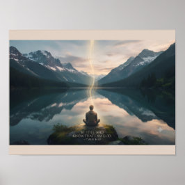 Poster Cartaz de Escritura do Salmo 46:10 KJV | Arte Cris