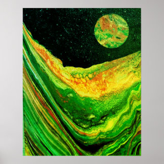 Poster Cartaz de espaço fixe, cartaz de ficção científica