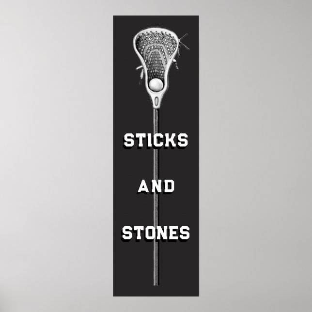 Poster Cartaz de Esportes de Lacrosse (Frente)
