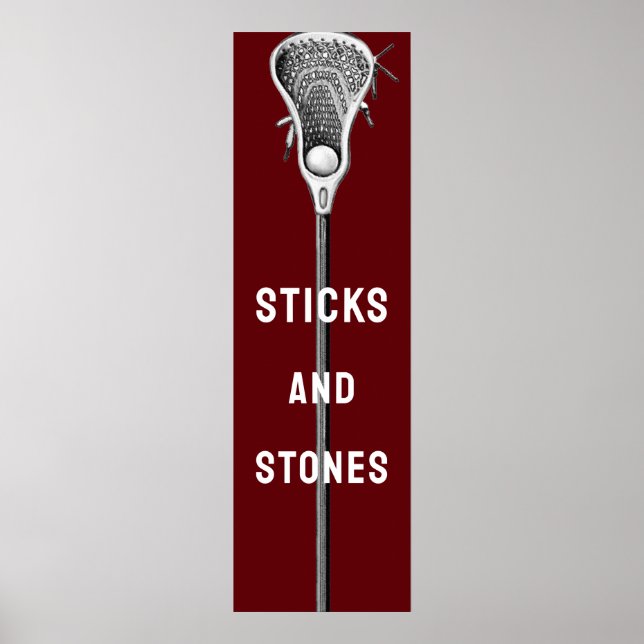 Poster Cartaz de Esportes de Lacrosse (Frente)