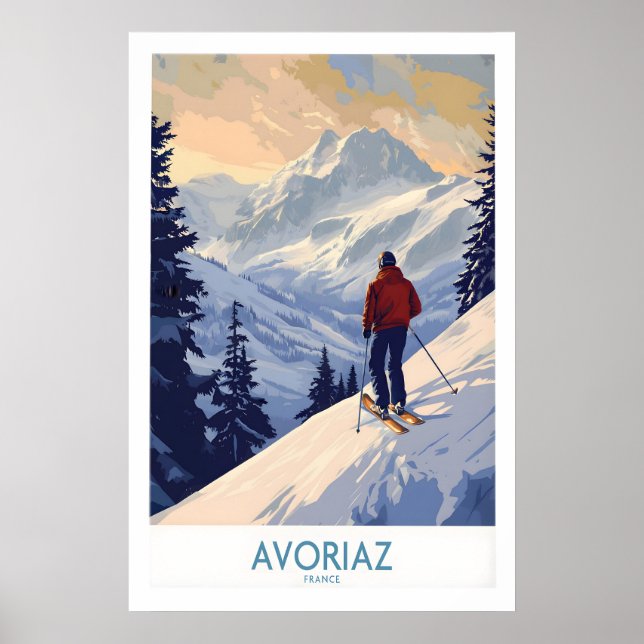 Poster Cartaz de Esqui Avoriaz França 1 (Frente)