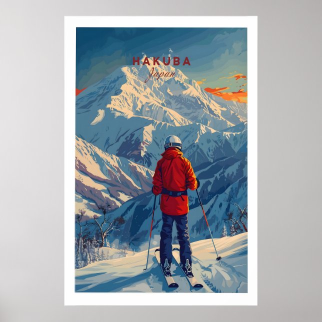 Poster Cartaz de Esqui de Hakuba 1 (Frente)