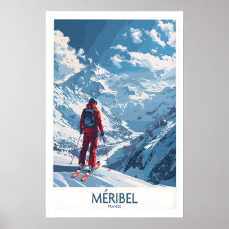 Poster Cartaz de Esqui de Meribel - França 1