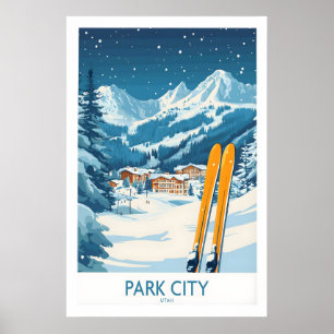 Poster Cartaz de Esqui de Park City 1