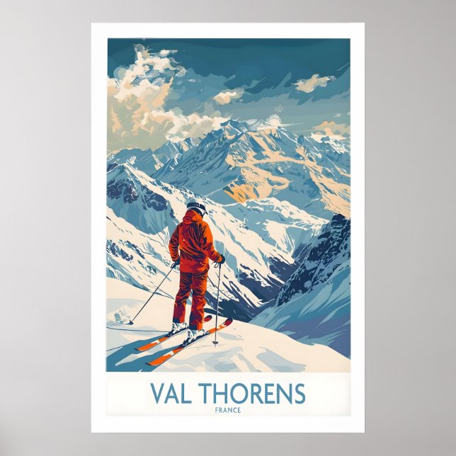 Poster Cartaz de Esqui de Val Thorens 1 (Frente)