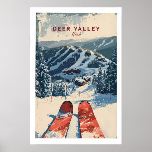 Poster Cartaz de Esqui Deer Valley 1