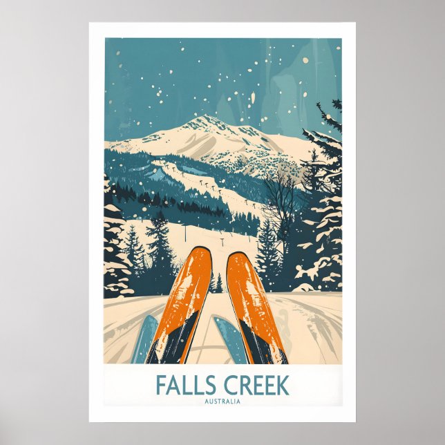 Poster Cartaz de Esqui Falls Creek 1 (Frente)