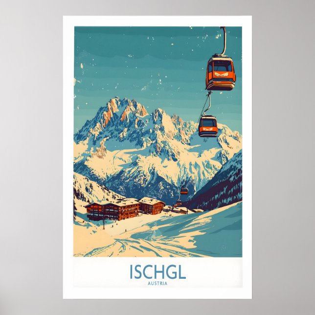 Poster Cartaz de Esqui Ischgl 1 (Frente)