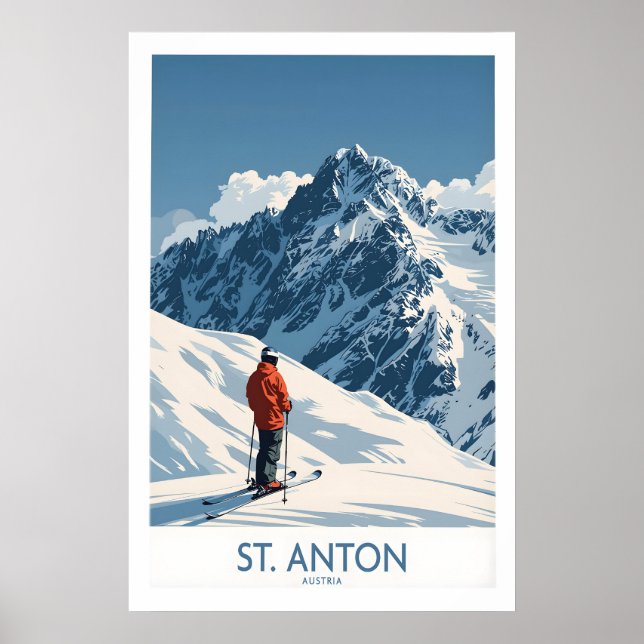 Poster Cartaz de Esqui St Anton 1 (Frente)