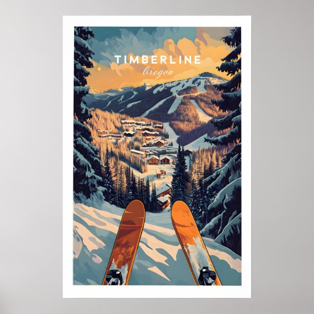 Poster Cartaz de Esqui Timberline 1 (Frente)