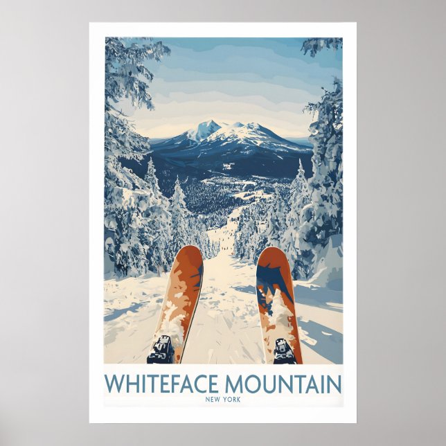 Poster Cartaz de Esqui Whiteface 1 (Frente)
