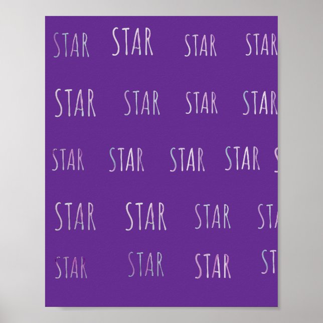 Poster Cartaz de Estrela para uma decoração simpática em  (Frente)