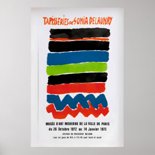 Poster Cartaz de Exposição de Sonia Delaunay 1973 Arte Vi