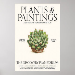 Poster Cartaz de Exposição do Museu Botânico Planta Sucul