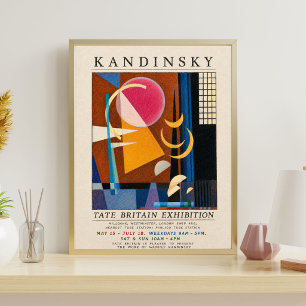 Poster Cartaz de Exposição Kandinsky Geométrico Abstrat