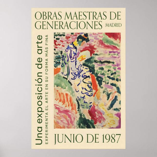 Poster Cartaz de Exposição no Estilo Matisse Arte de Pare (Frente)