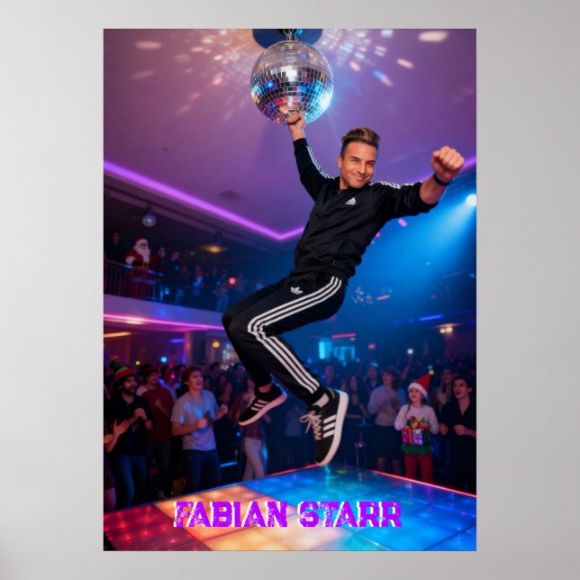 POSTER CARTAZ DE FABIAN STARR - BOLA DE DISCO (Frente)