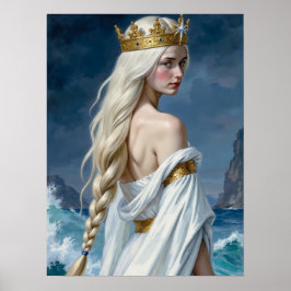 Poster Cartaz de Fantasia da Rainha Cisne Sereia Gótica