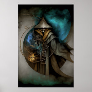 Poster Cartaz de Fantasia do Mago das Trevas Decoração