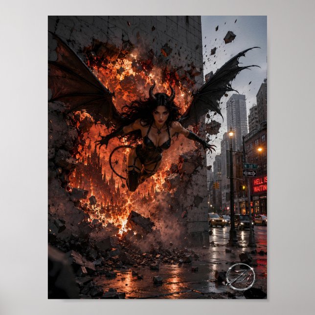 Poster Cartaz de Fantasia Urbana de Avanço Infernal (Frente)