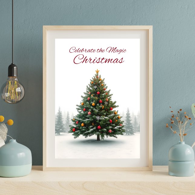 Poster Cartaz de Férias da Árvore de Natal Clássica (Criador carregado)