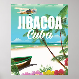Pôster cartaz de férias da praia de Jibacoa