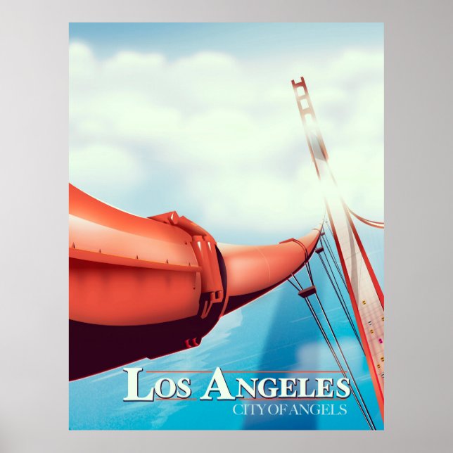 Poster Cartaz de férias de Los Angeles "cidade dos Anjos" (Frente)