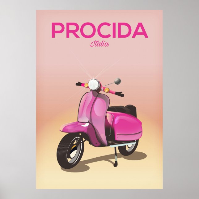 Pôster Cartaz de férias de scooter Procida Itália (Frente)