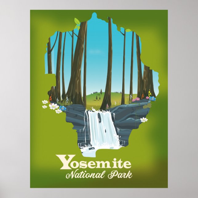 Poster Cartaz de férias do Parque Nacional de Yellowstone (Frente)