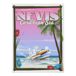 Pôster Cartaz de férias em Nevis.