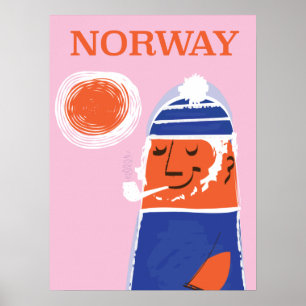 Poster Cartaz de férias estilo vintage da Suíça
