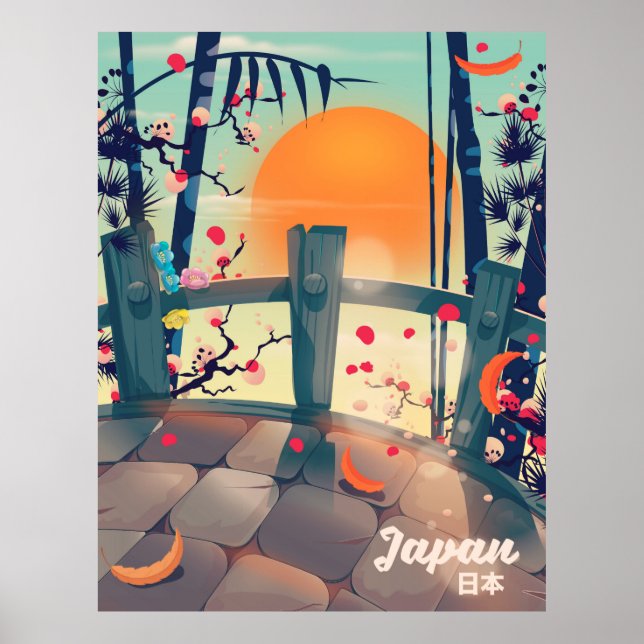 Pôster Cartaz de férias Flor de Japão Flor de Japão (Frente)
