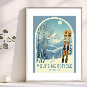 Poster Cartaz de férias na estação de esqui Mount Mansfie