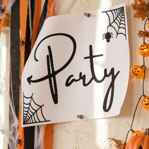 Poster Cartaz de festa de Halloween desta forma seta para