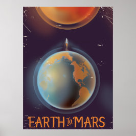 Pôster Cartaz de Ficção Científica Antiga Terra para Mart