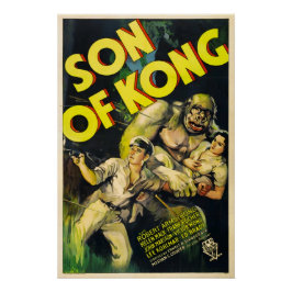 Pôster Cartaz de filme de terror do Monstro Filho do Kong