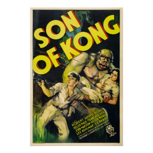 Pôster Cartaz de filme de terror do Monstro Filho do Kong