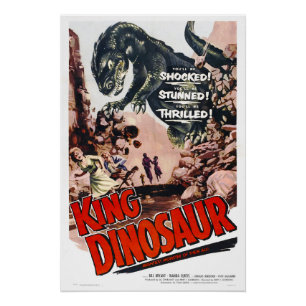 Pôster Cartaz de filme de terror do Rei Dinossauro