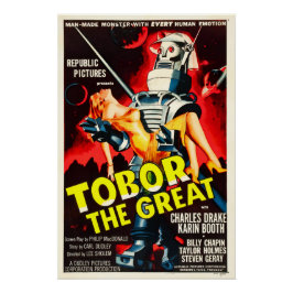 Pôster Cartaz de filme de terror do robô TOBOR