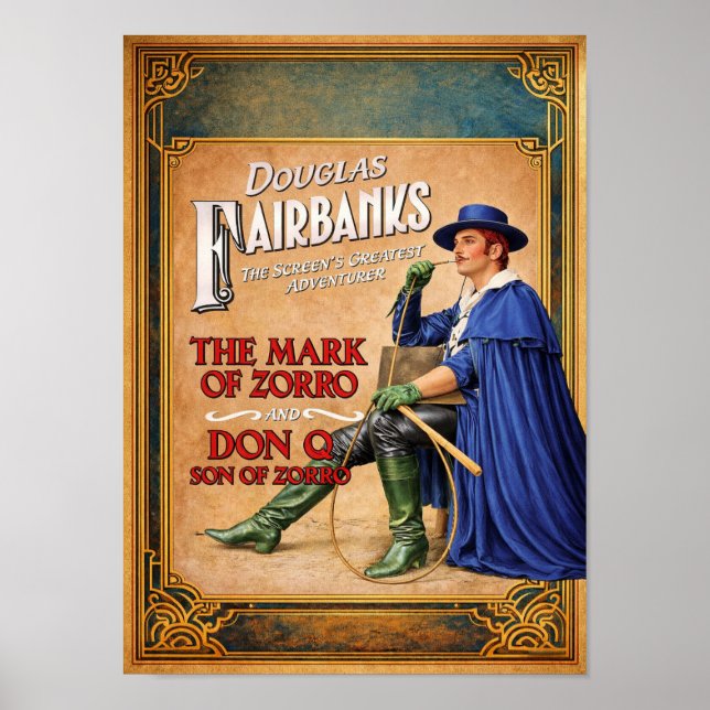 POSTER CARTAZ DE FILME DO ZORRO (Frente)