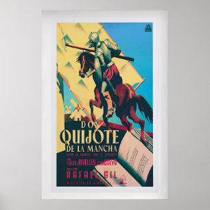 Poster Cartaz de Filme Don Quijote de la Mancha Vintage