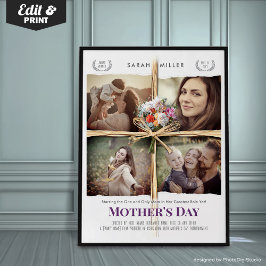 Poster Cartaz de Filme Personalizado Dia das Mães Present