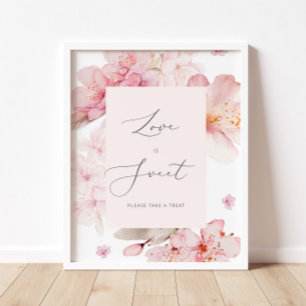 Poster Cartaz de Flor de Cerejeira Amor é doce aproveite