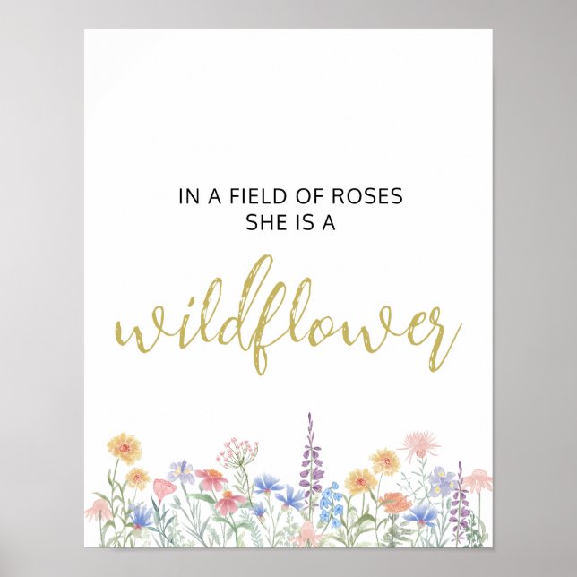 Poster Cartaz de Flor Silvestre (Frente)