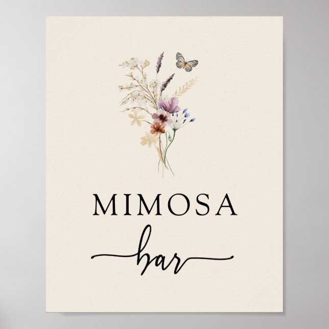 Poster Cartaz de Flores Silvestres do Mimosa Bar (Frente)