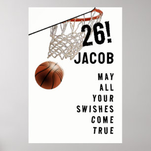 Poster Cartaz de Formatura de Basquete Personalizado