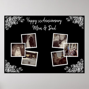 Poster Cartaz de foto de aniversário personalizado