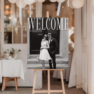 Poster Cartaz de Foto de Boas-Vindas de Casamento Tema Jo